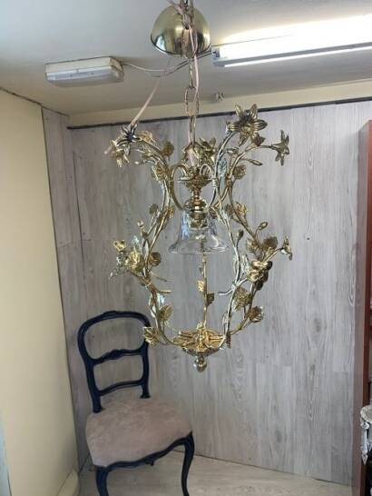 Restauración lámpara de bronce