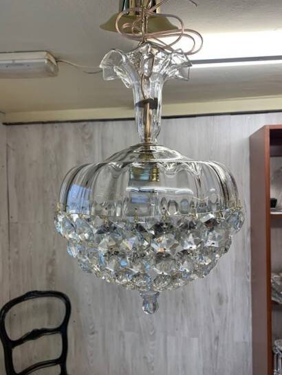 Lámpara de cristal o plafón restaurado por La restauradora